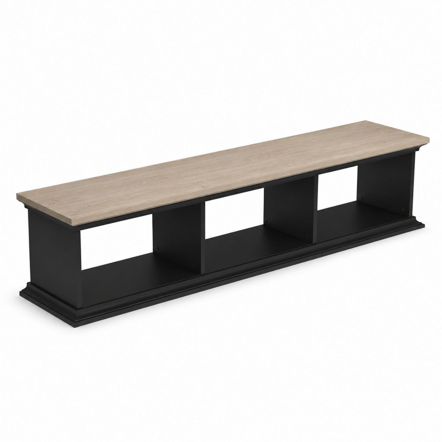 Wood TV Stand with Black Base 180cm